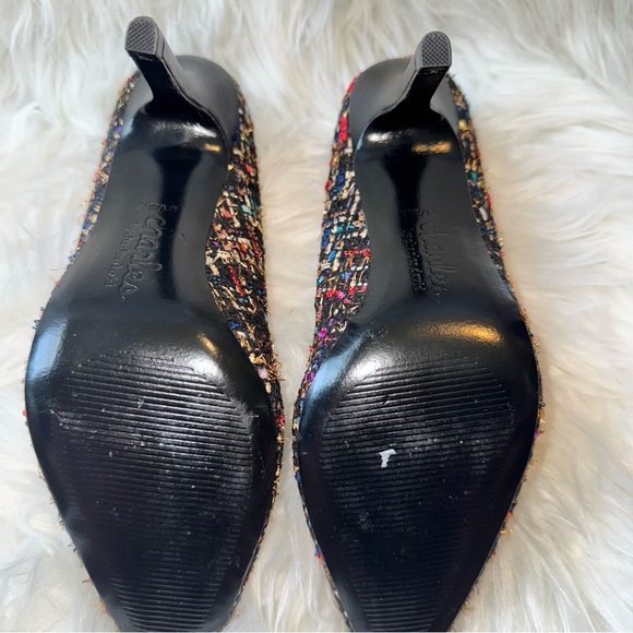 Charlies by Charles David Sweetness Black Multicolor Tweed Stiletto Heels 8.5 - Picture 7 of 13